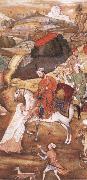 Hindu painter Sultan Sanjar and the widow France oil painting artist